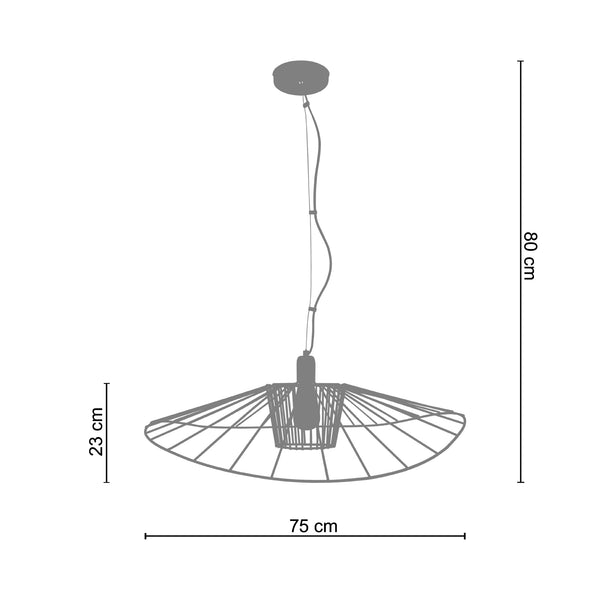 Suspension LADY MARY 75cm - 1 Lumière