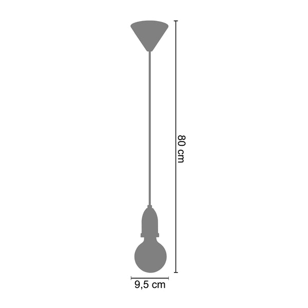 Suspension LI 9,5cm - 1 Lumière