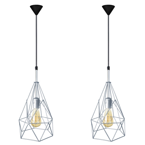 Suspension PYRAMIDAL-LOT 2  20cm - 1 Lumière