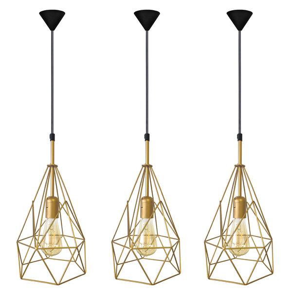 Suspension PYRAMIDAL-LOT 3  20cm - 1 Lumière