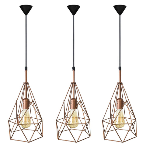 Suspension PYRAMIDAL-LOT 3  20cm - 1 Lumière