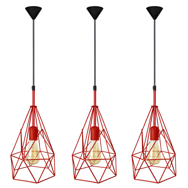 Suspension PYRAMIDAL-LOT 3  20cm - 1 Lumière