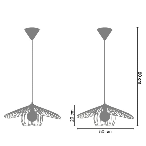 Suspension LADY BIS-LOT 2 50cm - 1 Lumière