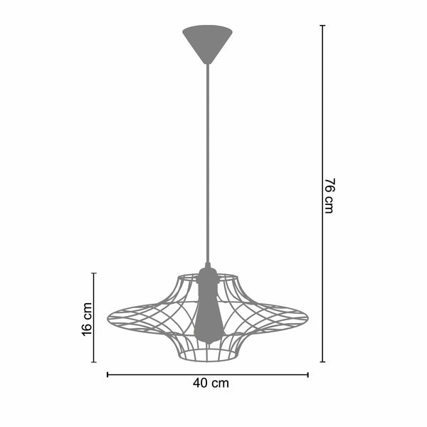 <transcy>Suspensão UFO  40cm - 1 Luz </transcy>