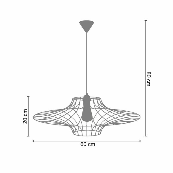 <tc>Suspensão UFO  60cm - 1 Luz </tc>