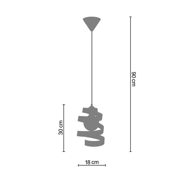 Suspension SPIRALE  18cm - 1 Lumière