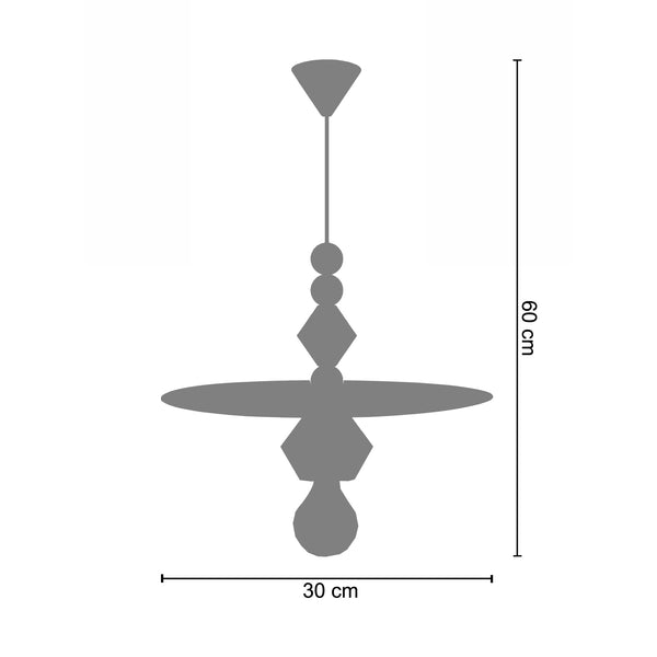 Suspension BOULIER DISQUE 30cm - 1 Lumière