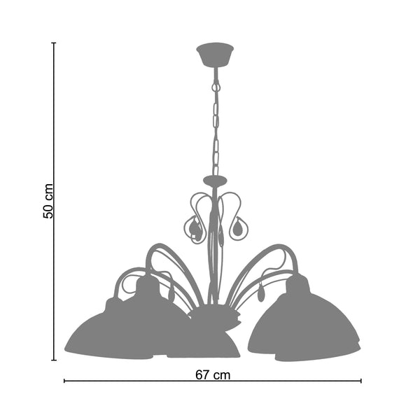 <transcy>Candeeiro de Teto ACTUELLE  46cm - 5 Luz - SKU 20965</transcy>