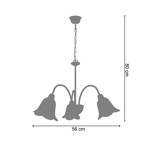 <transcy>Candeeiro de Teto LUSTRALIA   90cm - 3 Luz </transcy>