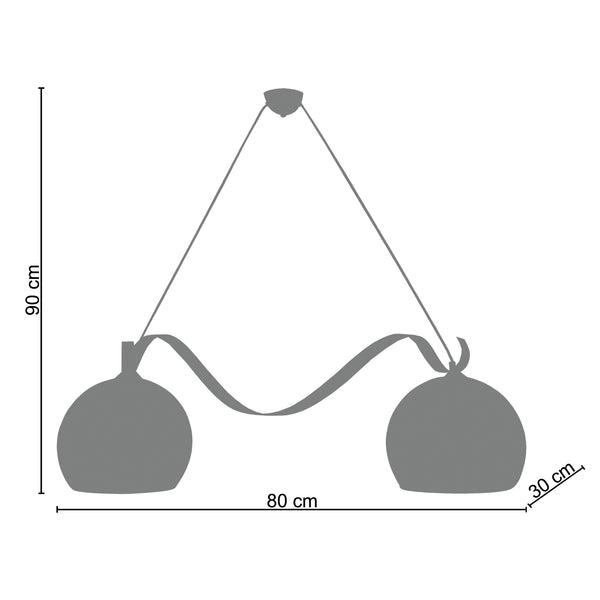 <transcy>Candeeiro de Teto ACTUELLE A  100cm - 2 Luz </transcy>