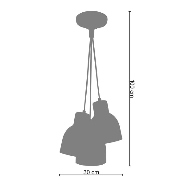 <tc>Candeeiro de Teto CARLSON  60cm - 3 Luzes </tc>