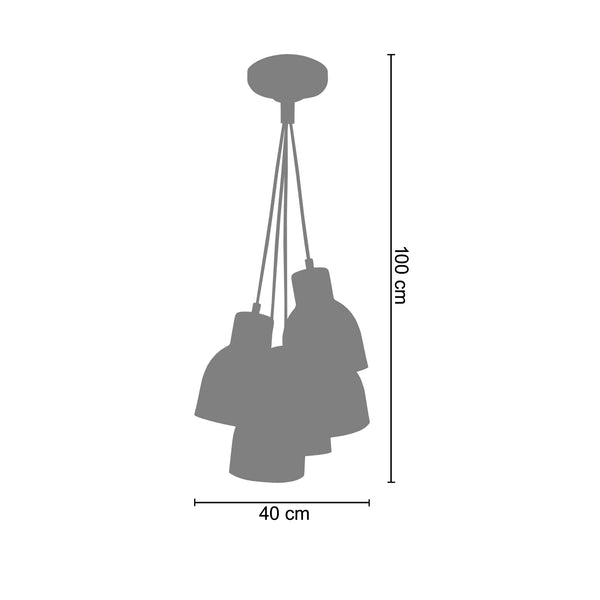 <transcy>Candeeiro de Teto CARLSON  40cm - 5 Luz </transcy>