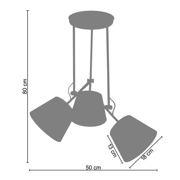 <transcy>Candeeiro de Teto ARTICULER  50cm - 3 Luz </transcy>