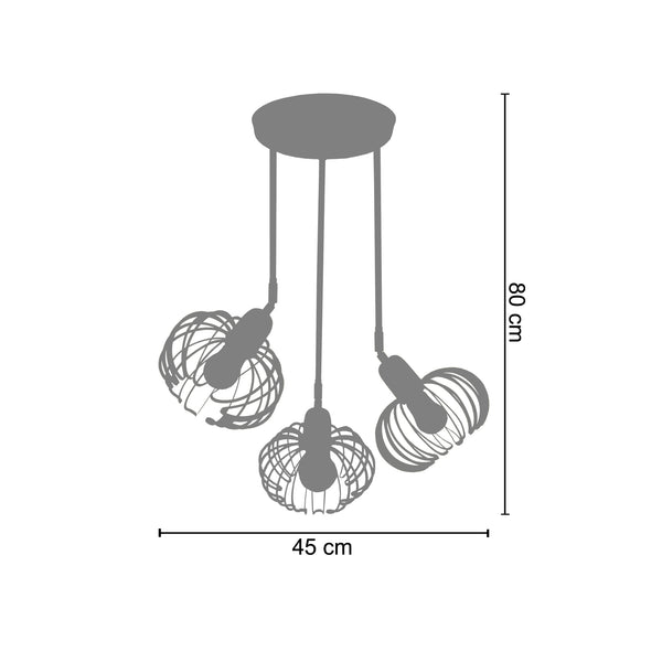 Lustre AFONSO  45cm - 3 Lumières