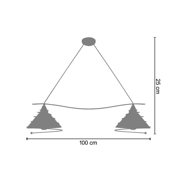 <transcy>Candeeiro de Teto SPIRALITO  100cm - 2 Luz </transcy>