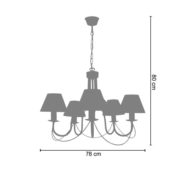 Lustre PROVENÇALE 78cm - 5 Lumières