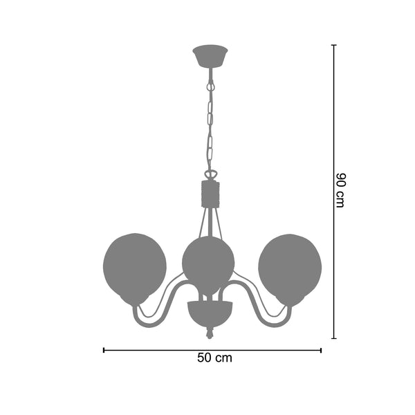 <transcy>Candeeiro de Teto LONDON  50cm - 3 Luzes </transcy>