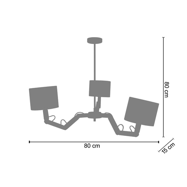 <transcy>Candeeiro de Teto GERI  80cm - 3 Luzes</transcy>