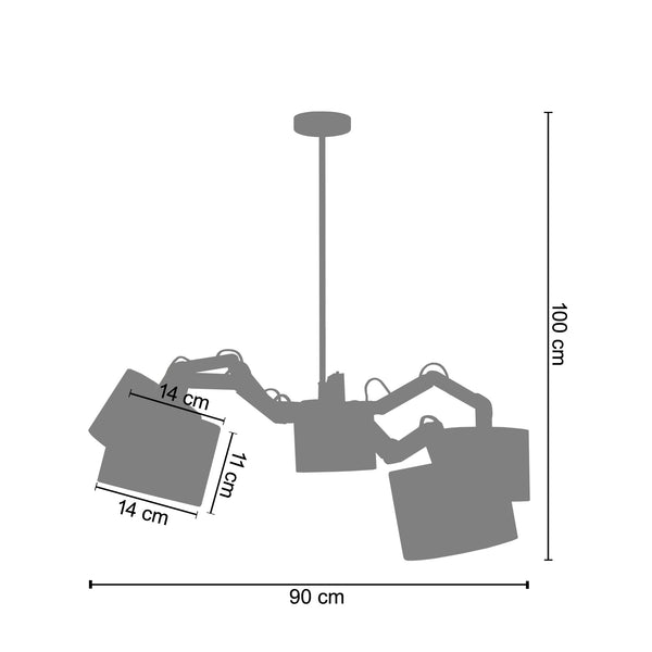 <transcy>Candeeiro de Teto FREKI  14cm - 5 Luzes</transcy>