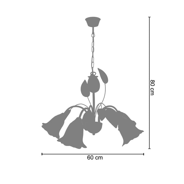 Lustre EGLANTINE 60cm - 5 Lumières