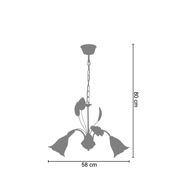 <transcy>Candeeiro de Teto EGLANTINE  58cm - 3 Luzes </transcy>