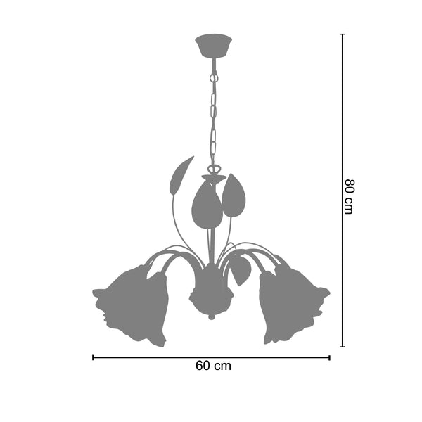 <transcy>Candeeiro de Teto EGLANTINE  60cm - 5 Luz </transcy>