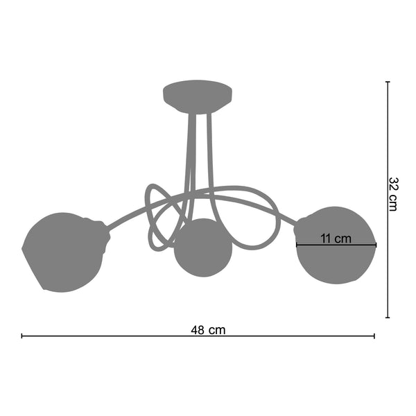 <transcy>Candeeiro de Teto ACTUELLE B  96cm - 3 Luzes </transcy>