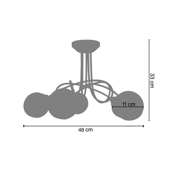 <transcy>Candeeiro de Teto ACTUELLE B  46cm - 5 Luzes </transcy>