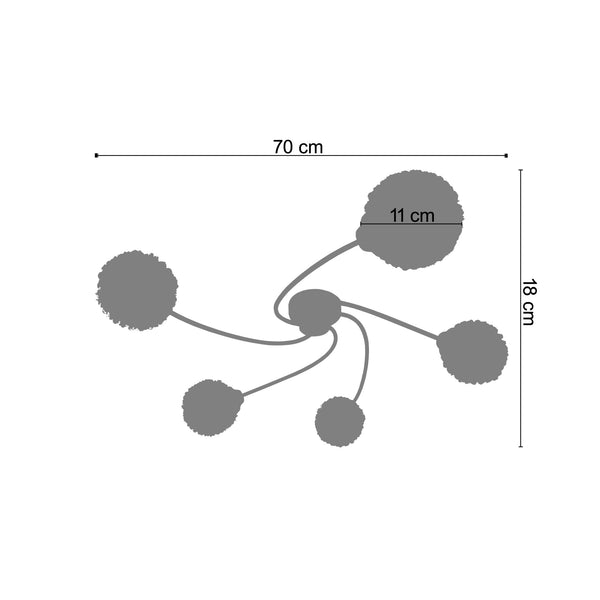 Lustre ACTUELLE 70cm - 5 Lumières