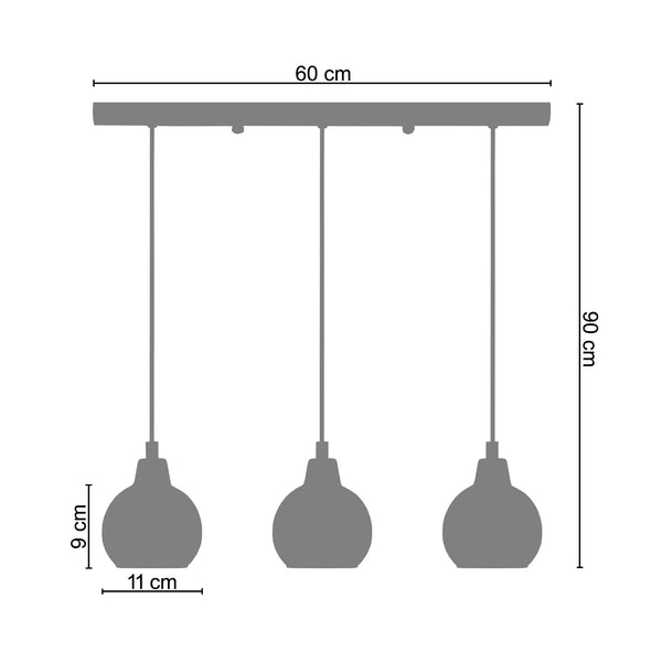 Lustre ACTUELLE 70cm - 3 Lumières