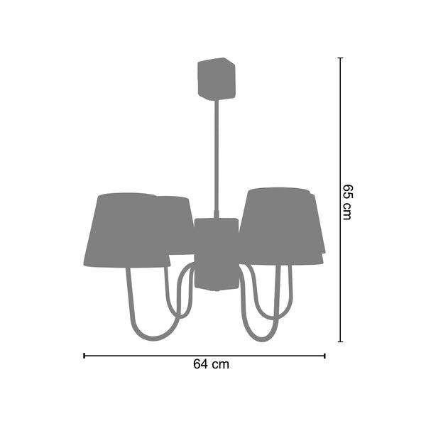 <transcy>Candeeiro de Teto TACKS-LUSTRE  64cm - 10 Luz </transcy>