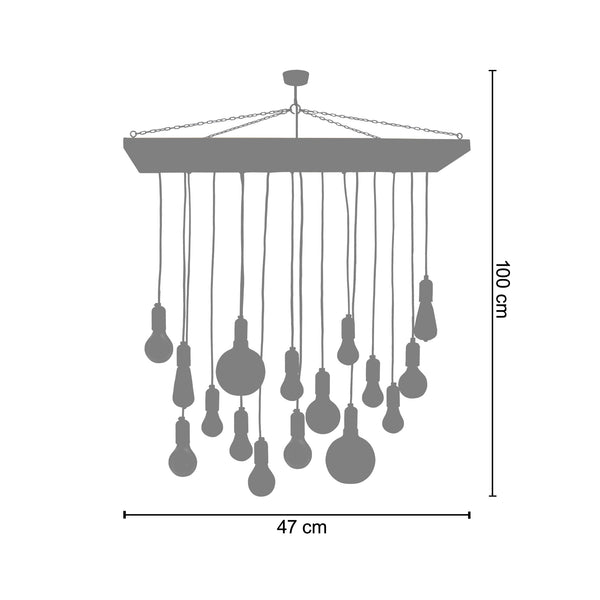 Lustre TACKS 16  47cm - 16 Lumières