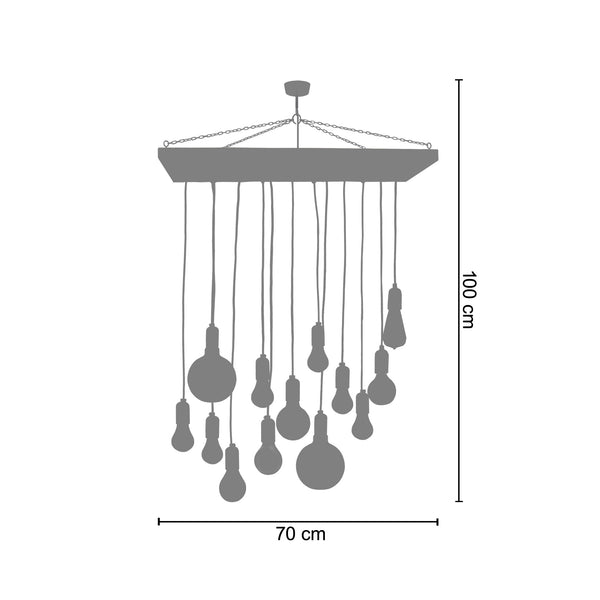 <transcy>Candeeiro de Teto TACKS 70cm - 13 Luzes </transcy>