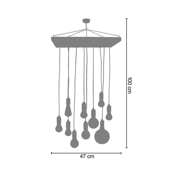 <transcy>Candeeiro de Teto TACKS 47cm - 10 Luzes </transcy>