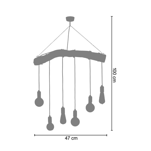 <transcy>Candeeiro de Teto TACKS 8  47cm - 6 Luzes </transcy>