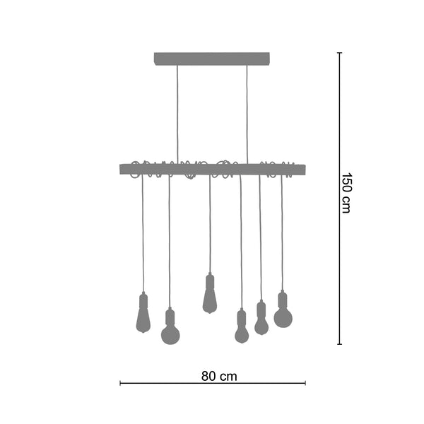 Lustre HARLEM 80cm - 6 Lumières