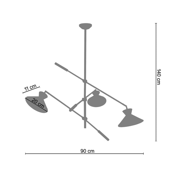 <transcy>Candeeiro de Teto LEEDS  90cm - 3 Luz  - SKU 21015</transcy>