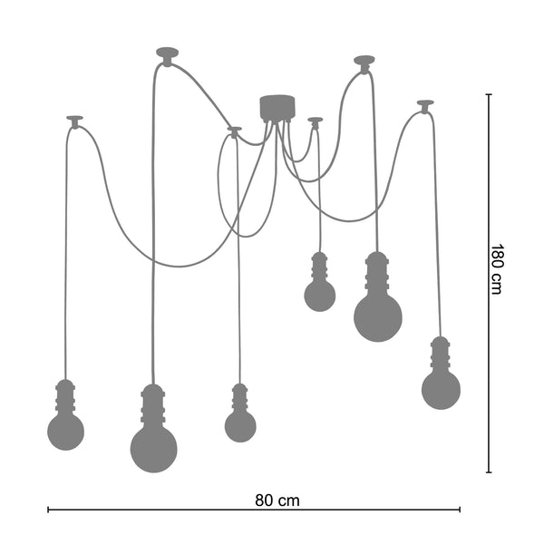 <tc>Candeeiro de Teto NORWICH  80cm - 6 Luz </tc>