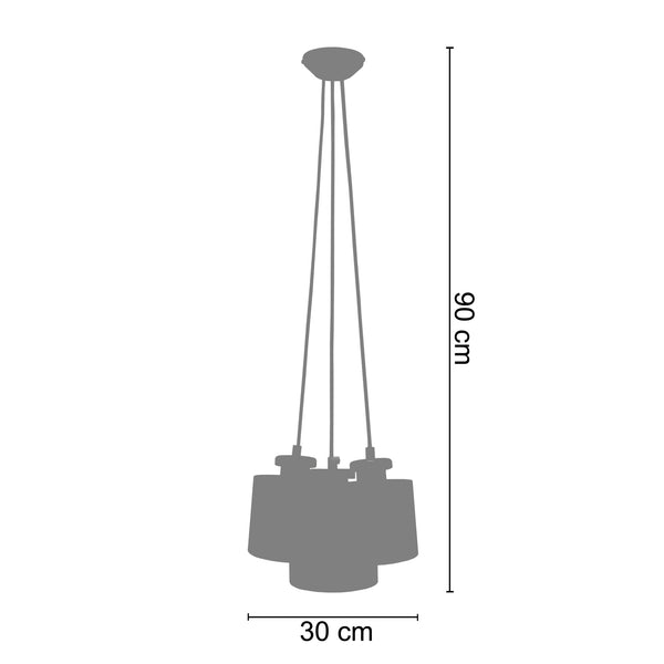 Lustre UZIBUZE 30cm - 3 Lumières