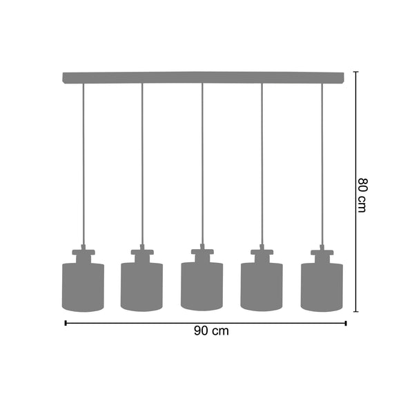 Lustre UZIBUZE  90cm - 5 Lumières