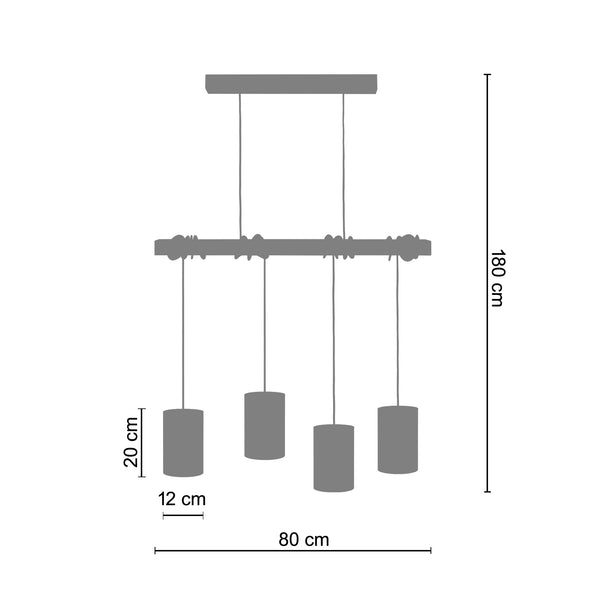 <transcy>Candeeiro de Teto HARLEM A  80cm - 4 Luz - SKU 21069</transcy>