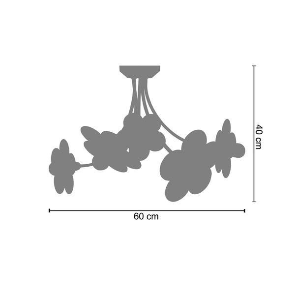 <tc>Candeeiro de Teto PIVOINE 60cm - 5 Luzes  </tc>