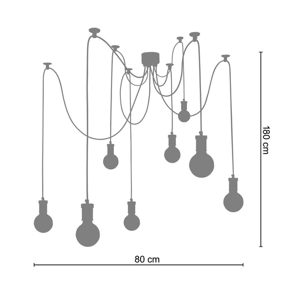 <tc>Candeeiro de Teto KRAKE  40cm - 8 Luzes</tc>