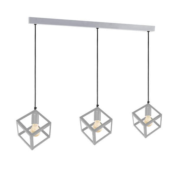 Lustre HEXAÈDRE A 90cm - 3 Lumiéres