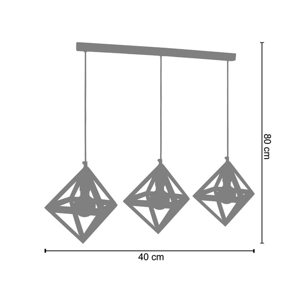 <tc>Candeeiro de Teto OCTAÈDRE B  40cm - 3 Luzes  </tc>