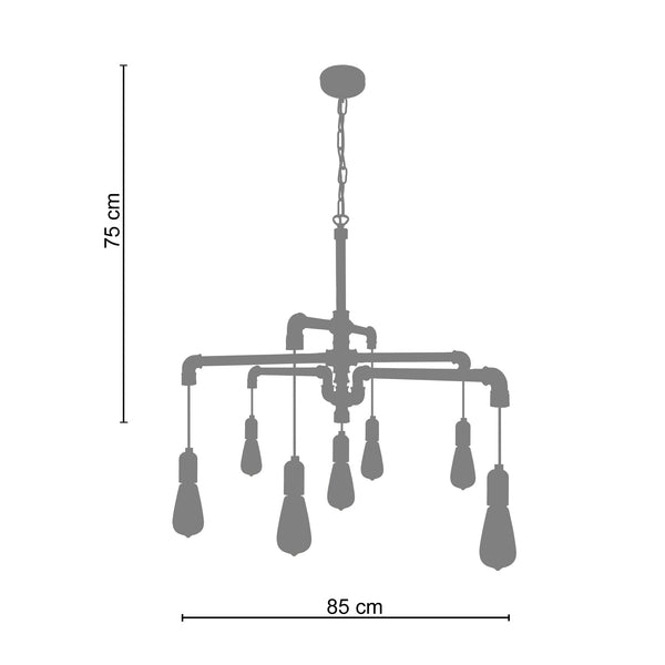 Lustre HYDRAULIK L  105cm - 7 Lumières