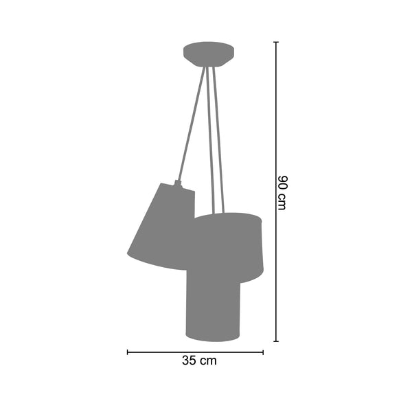 <tc>Candeeiro de Teto SEINE  35cm - 3 Luzes </tc>