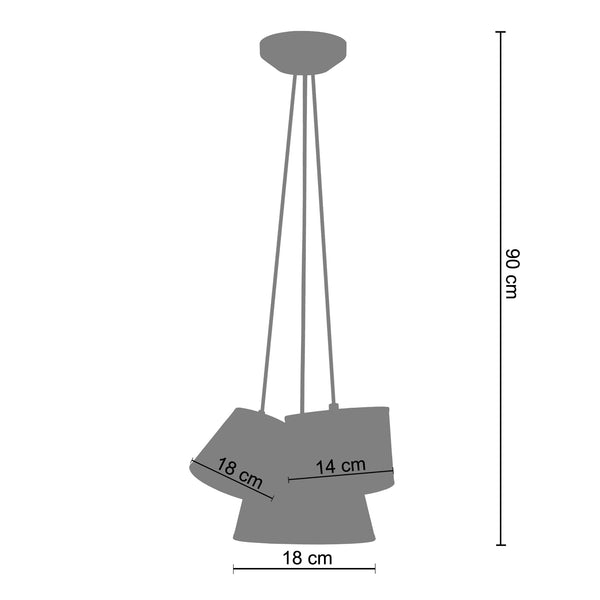 Lustre GARONNE 35cm - 3 Lumières