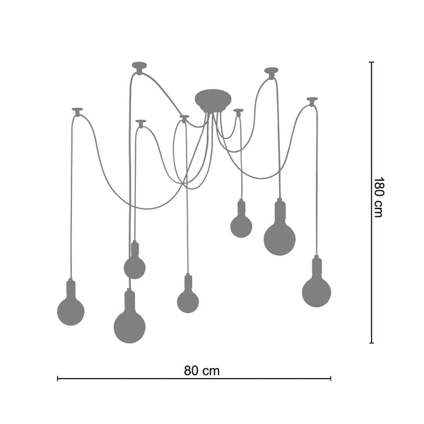 <transcy>Candeeiro de Teto KRAKE  80cm - 7 Luzes </transcy>