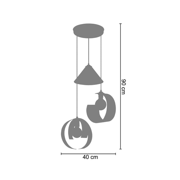 Lustre KONE, LUNE, TOUVOIS 1  40cm - 3 Lumières